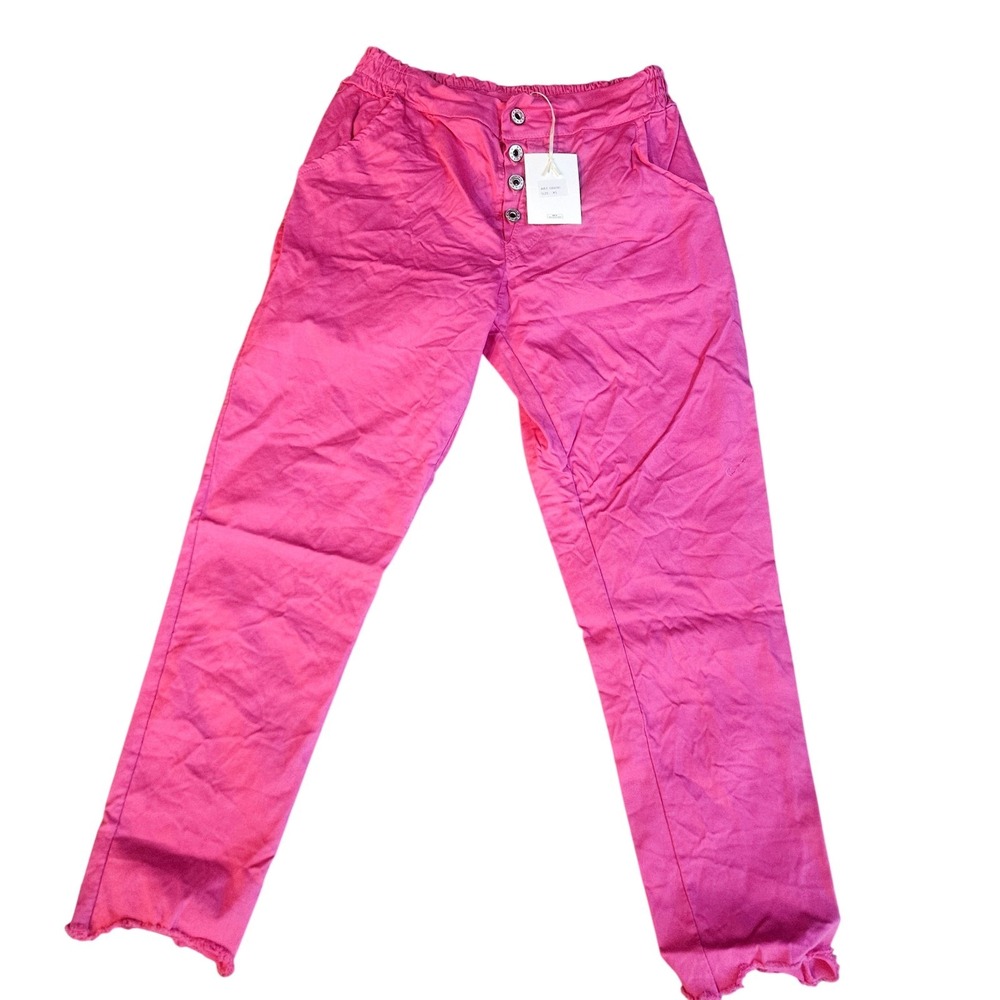 MILO-MILANO Pants Womens S Pink Jogger Twill Elastic Waist Stretch Casual